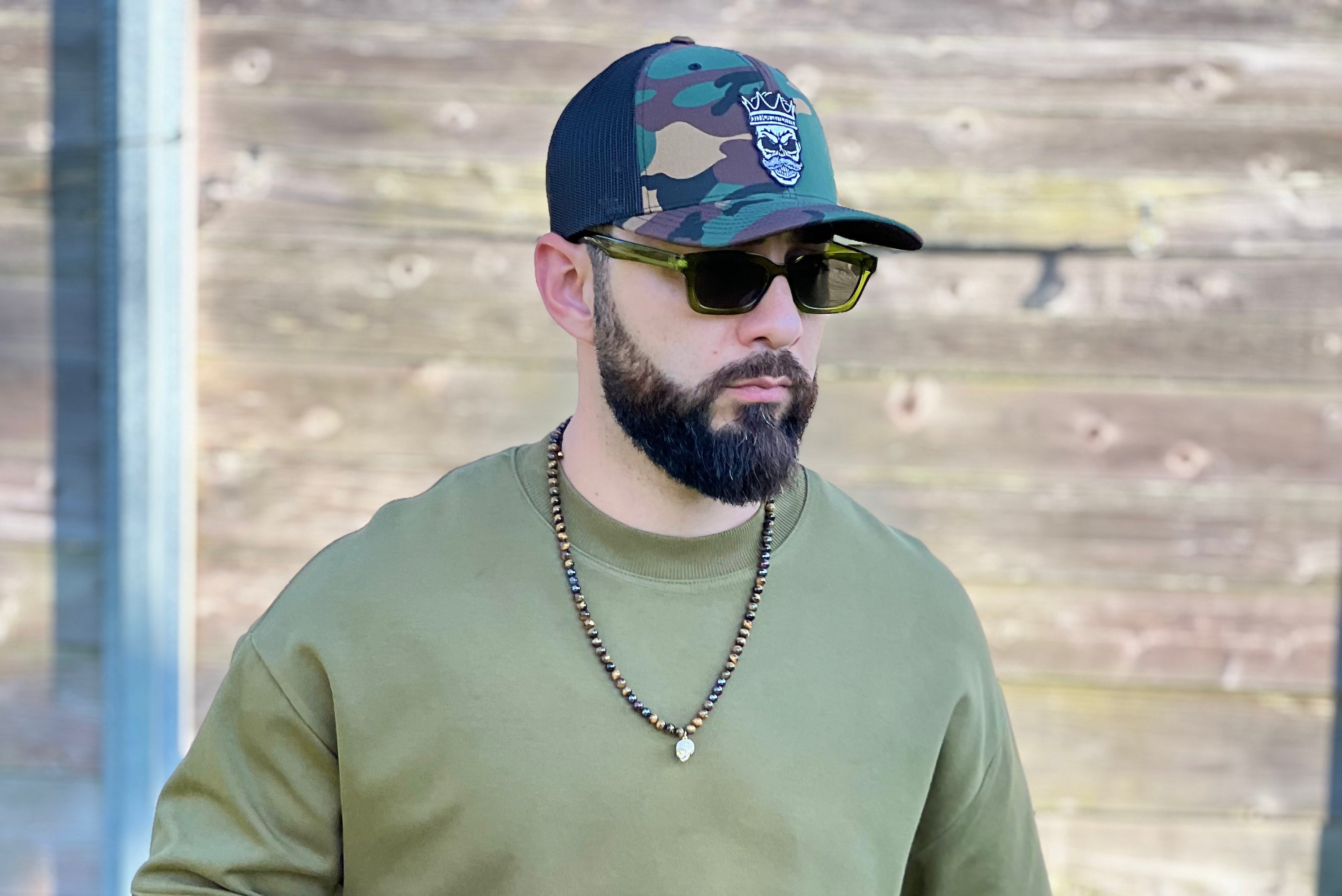 King Mustache - Camo Trucker