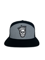 King Skull - Black & Gray 7 Panel Hat Mesh