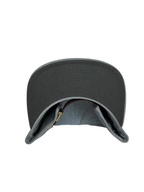 King Gold Crown - Double Gray 7 Panel Hat with Leather Strap